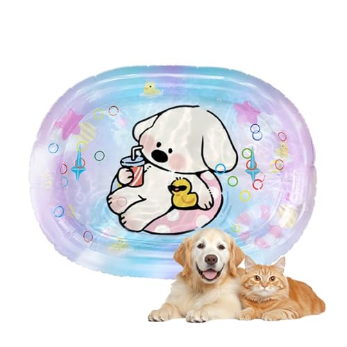 HAFNFUE Premium Hundekühlmatte - Wassergefüllte Kühlmatte für Hunde & Katzen im Sommer - Extra Dicke Kratzfeste PVC Matte - Schnelle Abkühlung Drinnen & Draußen (C-77CM x 103CM) von HAFNFUE
