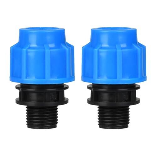 HAFRILY 2PCS PP Kupplung Mdpe 32mm x 1 Zoll mit Außengewinde Ag für PE Schläuche mit 32mm Klemm Schnellkupplungsadapter von HAFRILY