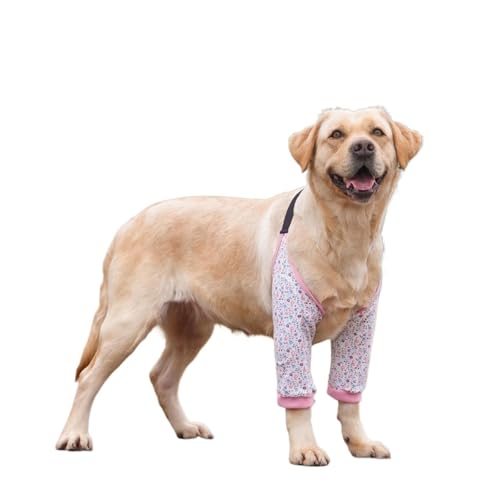 HAGJII Ellenbogenbandage Hund Für Extremen Hornhautschutz Und Hygrom Verstellbare Recovery Sleeve Hund Vorderbein Hundebeinschutz Für Verletzte Beine Oder Gelenke(3XL,A) von HAGJII