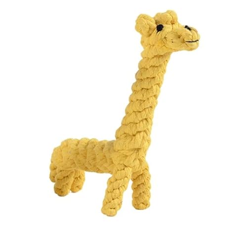 HAHIII Hundespielzeug aus Seil, Cartoon-Tier, Kauspielzeug für kleine und große Hunde, Backenzahnreinigung, Spielzeug, Bissfestigkeit, Welpenzubehör (Giraffe) von HAHIII