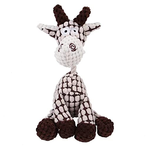 HAHIII Quietschspielzeug für Hunde, Plüschtier, Welpen, Kauspielzeug, saubere Zähne, langlebig, große Hunde, amüsieren, lustiges Spielzeug (Kuh) von HAHIII
