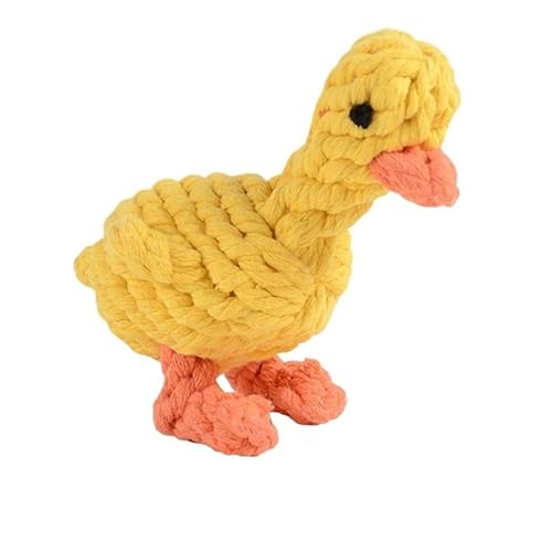 HAHIII Seilspielzeug für Hunde, Cartoon, Kauspielzeug für kleine und große Hunde, Reinigung der Backenzähne, bissfestes Spielzeug, Zubehör für Welpen (Duck) von HAHIII