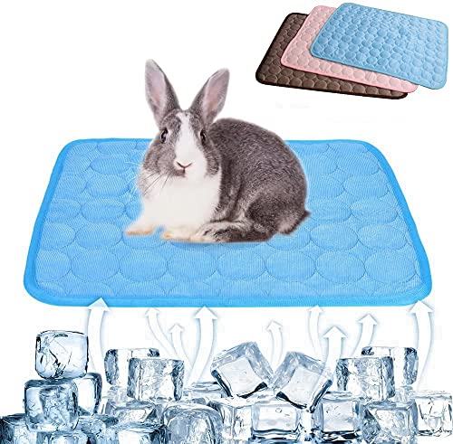 HAICHEN TEC 3 Stück Sommer-Kühlmatte für Kaninchen, waschbares Meerschweinchenbett, atmungsaktive Eisseide, selbstkühlende Decke, Bettmatte für Kaninchen, Frettchen, Kleintiere (3 Stück) von HAICHEN TEC