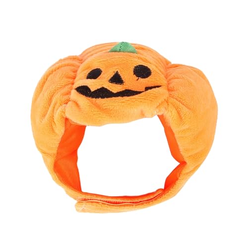 HAICN Halloween-Kürbis-Hut, niedlich, superweich, Festival-Haustier-Kopfhut, lustiges Halloween-Kostüm, Zubehör für verstellbare Hunde und Katzen, Kostüm-Kappe von HAICN