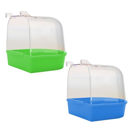 HAICN Vogeltränke mit Haken, Blau und Grün, Zubehör für kleine Wellensittiche, Papageien, 2 Stück HAICN Vogeltränke mit Haken, Blau und Grün, Zubehör für kleine Wellensittiche, Papageien, 2 Stück von HAICN
