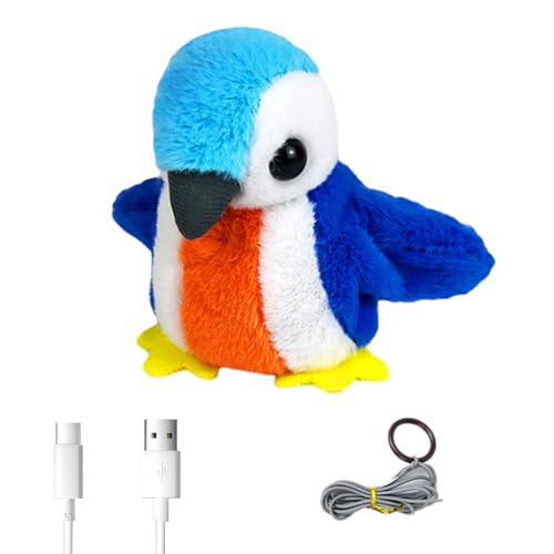 HAISENG Wiederaufladbare Interaktive Katzen Spielzeug Simuliertes Chirping Flapping Flügel Vogel Plüsch Spielzeug Touch Aktiviertes Kätzchen Übungsspielzeug HAISENG Wiederaufladbare Interaktive Katzen Spielzeug Simuliertes Chirping Flapping Flügel Vogel Plüsch Spielzeug Touch Aktiviertes Kätzchen Übungsspielzeug von HAISENG