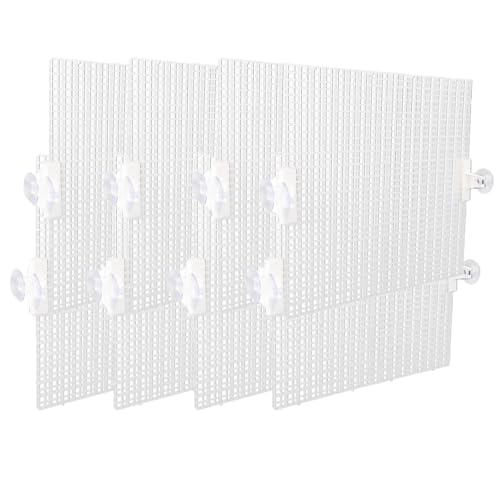 HAISENGO Trennwand für Aquarien, Kunststoff-Eierkiste, Aquarium-Filter, Bodenwanne, Trennbrett mit 8 Saugnäpfen, 30 x 30 cm, 8 Stück von HAISENGO