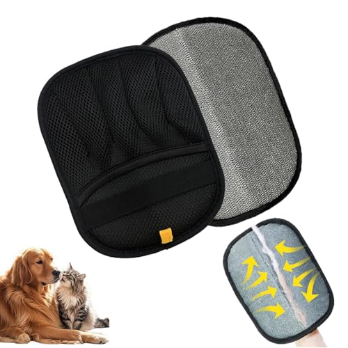 2 Stück Doppelseitige Tierhaarentferner Handschuhe, Wiederverwendbare Fellpflegehandschuhe für Katzen und Hunde, Fell Magnet Handschuh zum Entfernen von Tierhaaren auf Kleidung, Sofa 2 Stück Doppelseitige Tierhaarentferner Handschuhe, Wiederverwendbare Fellpflegehandschuhe für Katzen und Hunde, Fell Magnet Handschuh zum Entfernen von Tierhaaren auf Kleidung, Sofa von HAIWANGWH