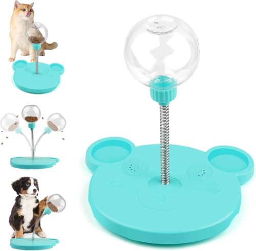 HAIZAIGUOGUO Wackeliger Leckerli-Spender für Hunde mit Feder, schwingender langsamer Futterspender für Kätzchen, auslaufende Leckerlis, Ball, Haustier-Futterstation, Spielzeug, multifunktional, HAIZAIGUOGUO Wackeliger Leckerli-Spender für Hunde mit Feder, schwingender langsamer Futterspender für Kätzchen, auslaufende Leckerlis, Ball, Haustier-Futterstation, Spielzeug, multifunktional, von HAIZAIGUOGUO