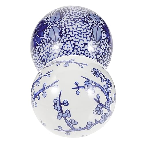 HAKIDZEL 2St Schwimmkugel aus Keramik Aquarium Dekoration Hand Porzellankugeln Tischdekoration chinesische Vase dekorative Kugelfigur entzückende Aquarienverzierung von HAKIDZEL