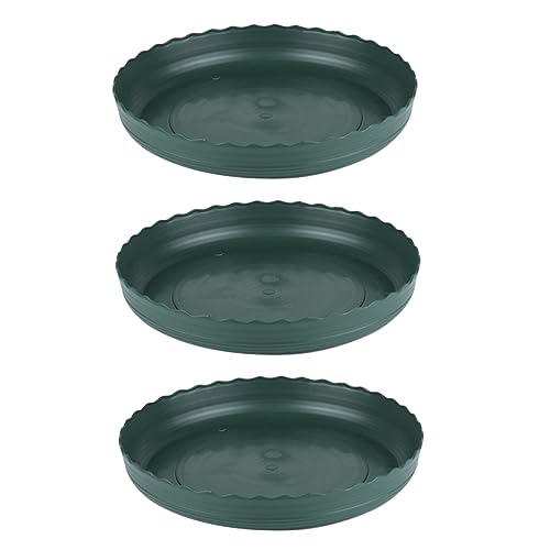 HAKIDZEL 3 Stück Basis für kleine Blumentöpfe Pflanztopf mit Drainage Tabletts blumentopfuntersetzer Pflanzentopf Untersetzer Tablett für Pflanzentöpfe sukkulenten töpfe Basis Green von HAKIDZEL