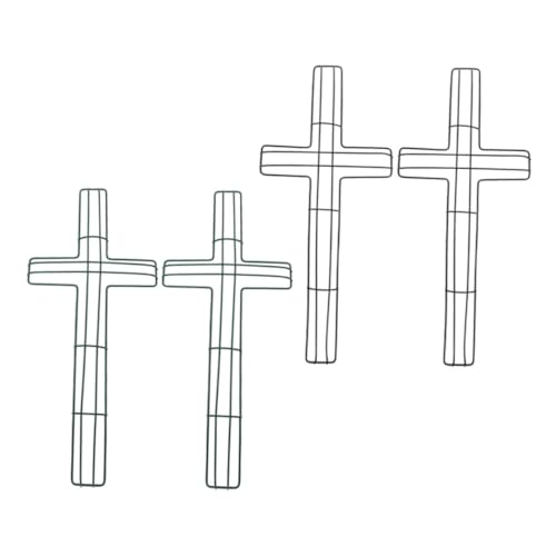 HAKIDZEL 4-teiliger Religiöser Kranzrahmen: Kreuzförmige Metalldrahtformen – Basis Für Blumenarrangements Im Innen- Und Außenbereich – Hochzeitskapellen Und Weihnachtsdekoration in von HAKIDZEL