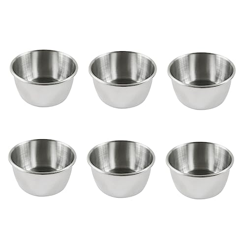 HAKIDZEL 6 Stück Edelstahl-Tauchbecher Gewürzbecher Essigteller Salatbehälter Mini-Messbecher Kleine Behälter Saucenbehälter Beilagen Form Backbecher Teebeutel Rund HAKIDZEL 6 Stück Edelstahl-Tauchbecher Gewürzbecher Essigteller Salatbehälter Mini-Messbecher Kleine Behälter Saucenbehälter Beilagen Form Backbecher Teebeutel Rund von HAKIDZEL