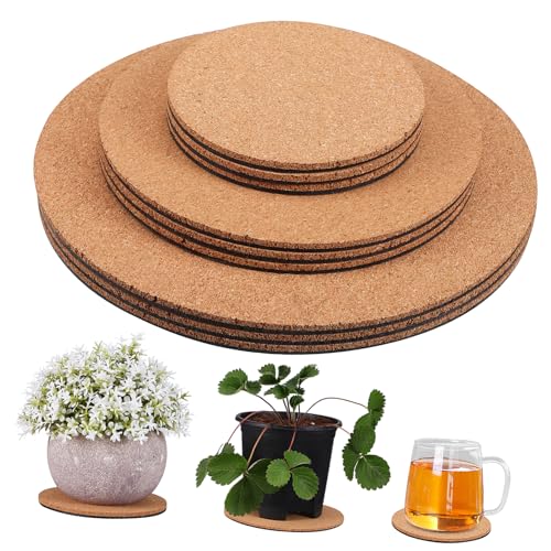 HAKIDZEL 9Stücke Teiliges Kork Untersetzer für Pflanzen rutschfeste Pads Vielseitig Einsetzbar für DIY Projekte und Heimdekoration für Pflanzenliebhaber und Bastelfreunde HAKIDZEL 9Stücke Teiliges Kork Untersetzer für Pflanzen rutschfeste Pads Vielseitig Einsetzbar für DIY Projekte und Heimdekoration für Pflanzenliebhaber und Bastelfreunde von HAKIDZEL