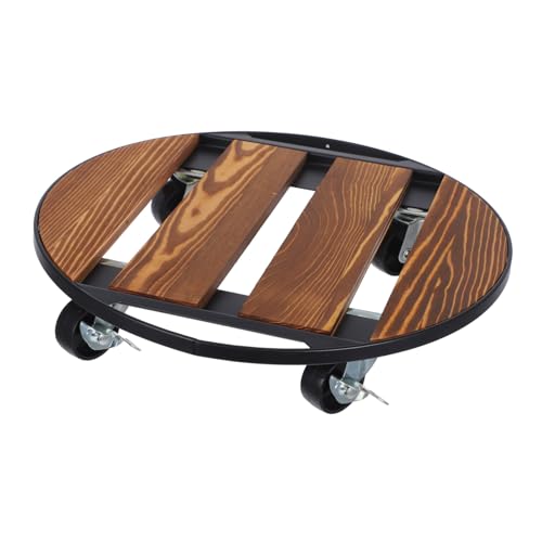 HAKIDZEL Basis Für Blumentöpfe Topfpflanzenbeweger Pflanzenwagen Mit Rädern Rollständer Blumentopfer Holz Coffee von HAKIDZEL