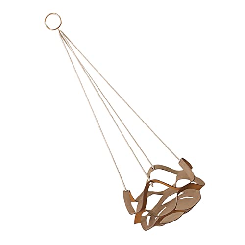 HAKIDZEL Blumentopf-Hängekorb aus Leder Zaun Blumentopfkorb Terrakotta Abfluss Pflanzenhalter für die Wand deckenkorb Hanging Basket Pflanzenampel Blumenampel Pflanzgefäß-Aufhänger Yellow von HAKIDZEL