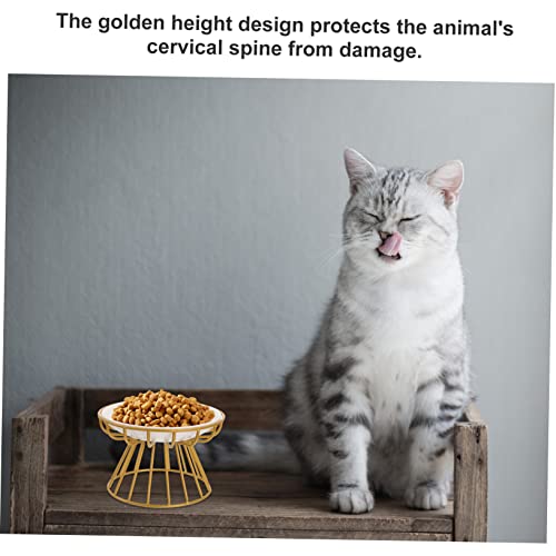 HAKIDZEL Erhöhte Keramik Katzenfutterschüssel mit Stabilem Eisenständer Teiliges Entlastet Nacken Fördert Verdauung Modernes Design für Katzen und Welpen HAKIDZEL Erhöhte Keramik Katzenfutterschüssel mit Stabilem Eisenständer Teiliges Entlastet Nacken Fördert Verdauung Modernes Design für Katzen und Welpen von HAKIDZEL