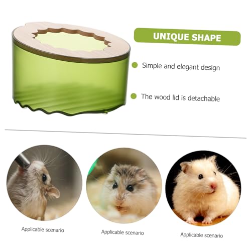 HAKIDZEL Hamster Sandbad Badewanne Hamster Außentoilette mit Rutschfestem Boden für Zwerghamster Chinchilla und Kleine Kleintiere von HAKIDZEL