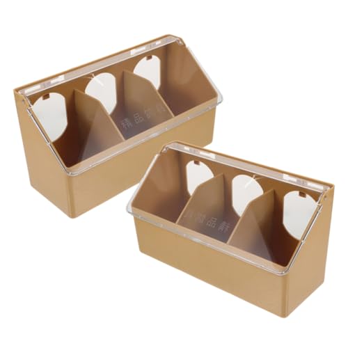 HAKIDZEL 2stücke Multifunktionale Quail Feeder Und Vogelkäfig Futterspender Mit Deckel Für Tauben Papageien Kanarienvögel Und Andere Vögel Praktisch Und Einfach Zu Reinigen Braune HAKIDZEL 2stücke Multifunktionale Quail Feeder Und Vogelkäfig Futterspender Mit Deckel Für Tauben Papageien Kanarienvögel Und Andere Vögel Praktisch Und Einfach Zu Reinigen Braune von HAKIDZEL