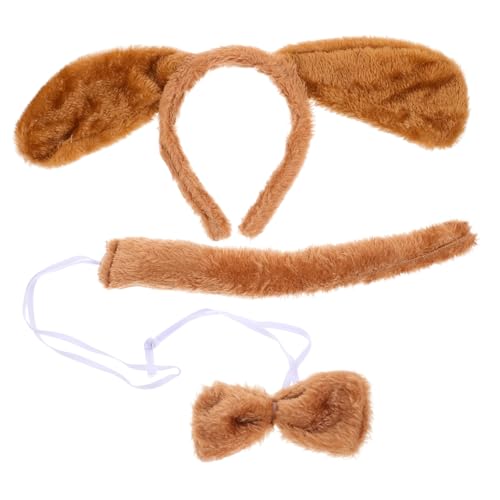 HAKIDZEL Tier-Stirnband Hundekostüm-Set Weich Bequem Welpen-Stirnband Party-Stirnband Für Geburtstag -Requisite Cosplay-Requisiten von HAKIDZEL