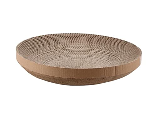 Kratzbrett Kratzpappe Cat Scratcher Cardboard Oval Corrugated Scratch Pad Cat Scratching Lounge Bed Durable Board Cat Scratcher Bowl Kratzmatte Kratzbrett Katze (Color : Brown) von HALAHAI