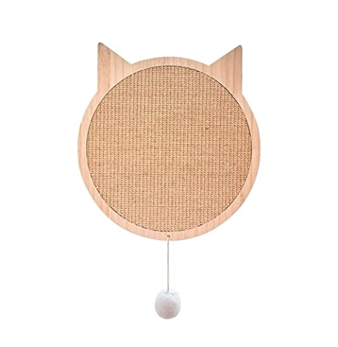 Kratzbrett Kratzpappe Katzenkratzbrett Wandmontiertes Kratzbrett Holz Katzenkratzpolster Katzenform Katzenkratzer Mit Sisalauflage Und Saugnapf Kratzmatte Kratzbrett Katze (Color : Beige, Size : 29* von HALAHAI