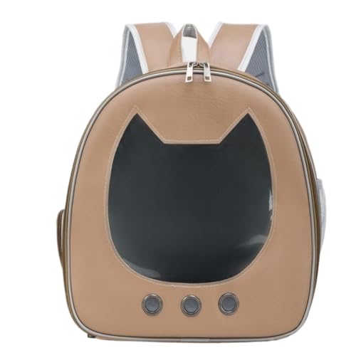Transportbox Katze Transporttasche Katze Haustiertrage-Rucksack, Transparentes Fenster, Katzen-Reisetasche, Tragbare Katzentragetasche Katzen Transportbox Katzenbox ( Color : Brown , Size : 31*20*35cm Transportbox Katze Transporttasche Katze Haustiertrage-Rucksack, Transparentes Fenster, Katzen-Reisetasche, Tragbare Katzentragetasche Katzen Transportbox Katzenbox ( Color : Brown , Size : 31*20*35cm von HALAHAI