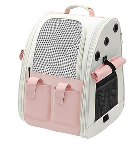 Transportbox Katze Transporttasche Katze Katze Tasche Schultern Ausflug Tragbare Haustier Tasche Hund Rucksack Tragbare Haustier Träger Katzen Transportbox Katzenbox ( Color : Rosa , Size : 30*26*40cm von HALAHAI