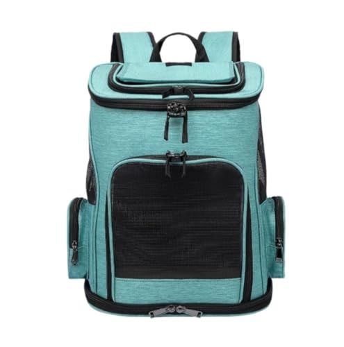 Transportbox Katze Transporttasche Katze Tragbarer Hunderucksack, Outdoor-Haustierrucksack, Geeignet Für Hunde Und Katzen Katzen Transportbox Katzenbox (Color : Grün, Size : 33 * 26 * 40cm) von HALAHAI