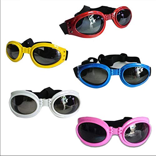 HALAWAKA Hundesonnenbrille, wasserdicht, Winddicht, UV-Schutz, Verstellbarer Riemen für Reisen, Skifahren und beschlagfreie Hunde Schneebrille von HALAWAKA