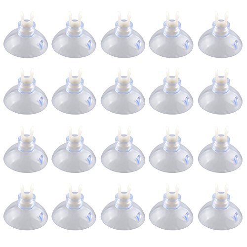 HALJIA 20 Stück 5 mm Aquarium-Saugnäpfe für Luftschläuche, Pumpe, Luftleitungsschlauchhalter von HALJIA