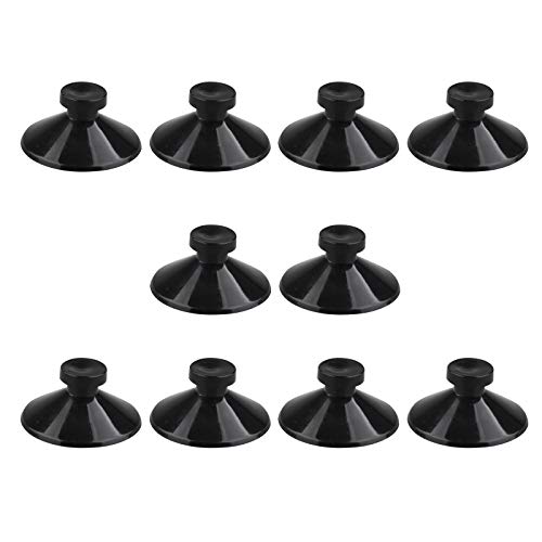 HALJIA Saugnapf für Aquarium, Gummi, 27 mm, Schwarz, 10 Stück von HALJIA