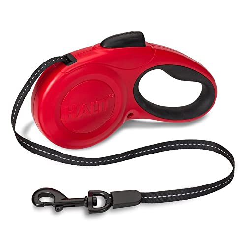 HALTI Rollleine - Hundeleine mit Reflektorgewebe, ergonomischer weicher Gelgriff und patentierte einstufige Verriegelung. Geeignet für kleine Hunde (Größe S, Rot) HALTI Rollleine - Hundeleine mit Reflektorgewebe, ergonomischer weicher Gelgriff und patentierte einstufige Verriegelung. Geeignet für kleine Hunde (Größe S, Rot) von Company of Animals