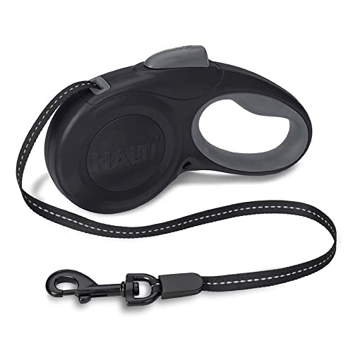 HALTI Rollleine - Hundeleine mit Reflektorgewebe, ergonomischer weicher Gelgriff und patentierte einstufige Verriegelung. Geeignet für große Hunde (Größe L, Schwarz) HALTI Rollleine - Hundeleine mit Reflektorgewebe, ergonomischer weicher Gelgriff und patentierte einstufige Verriegelung. Geeignet für große Hunde (Größe L, Schwarz) von Company of Animals