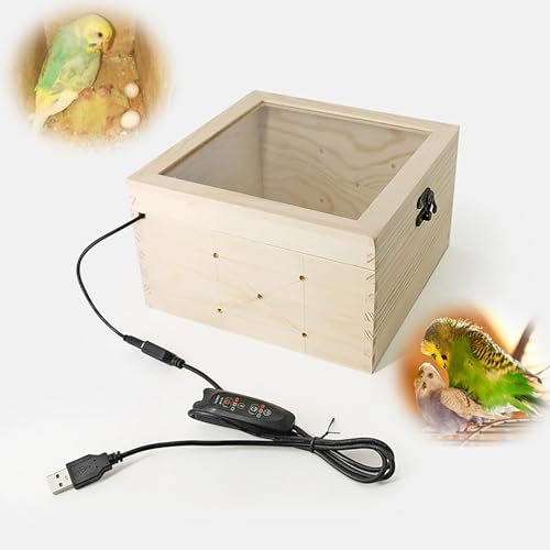 Vogeleier Inkubator, Drei Stufen der Temperatureinstellung, für Papageien und kleine Haustiere, Heizkissen USB-Schnittstelle, Kann Power Bank verwenden, Auto USB-Netzteil, für Papageien, Wachteln, von HAMISBEL