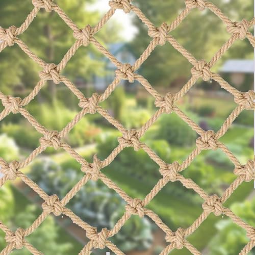 HAMON Hanfnetz Sicherheitsnetz Hanfseil Fall Safety Net Kletternetz, Treppe Balkon Fallschutznetz Spielplatz Sicherheitsnetz, Gartenzaunnetz Dekoratives, 4mm Dickes Seil, Größe 1 * 3m HAMON Hanfnetz Sicherheitsnetz Hanfseil Fall Safety Net Kletternetz, Treppe Balkon Fallschutznetz Spielplatz Sicherheitsnetz, Gartenzaunnetz Dekoratives, 4mm Dickes Seil, Größe 1 * 3m von HAMON