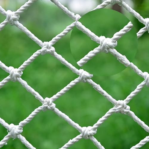 HAMON Sicherheitsnetz Hanf Hanfnetz Anti-Fall-Netz Kletternetz, 3m Absperrnetz Outdoor Treppen Schutznetz, Vielseitig einsetzbar als Balkonschutz Fotowanddekoration Gartenzaun Kletternetz von HAMON