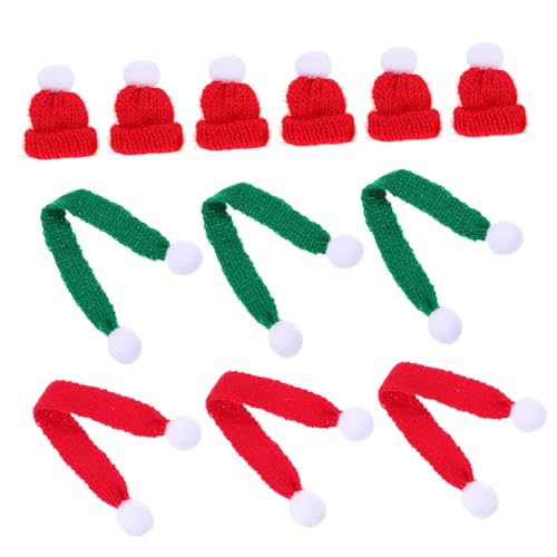 HAMPPLIES 12 Stück Teiliges Gestrickte Weihnachtsflaschenmützen und Schals in Rot und Grün Weihnachtliche Flaschen Deko mit Passgenauer für Wein und Getränkeflaschen Festliche HAMPPLIES 12 Stück Teiliges Gestrickte Weihnachtsflaschenmützen und Schals in Rot und Grün Weihnachtliche Flaschen Deko mit Passgenauer für Wein und Getränkeflaschen Festliche von HAMPPLIES