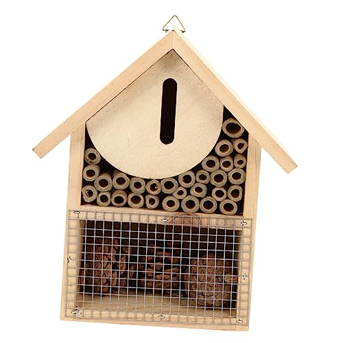 HAMPPLIES Hölzernes Insektenhaus für Garten Bienenhotel zum Aufhängen Langlebig und Sicher für Bienen Nisthilfe für Wildbienen und Schmetterlinge HAMPPLIES Hölzernes Insektenhaus für Garten Bienenhotel zum Aufhängen Langlebig und Sicher für Bienen Nisthilfe für Wildbienen und Schmetterlinge von HAMPPLIES