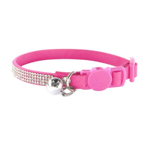 Katzenhalsband mit Strasssteinen und Glöckchen-Sicherheitsschnalle, verstellbar, Diamant, für Mädchen, Jungen, Kätzchen, niedlich, bequem, für Kätzchen, kleine Haustiere, Kaninchen, 15,2 - 22,9 cm, Katzenhalsband mit Strasssteinen und Glöckchen-Sicherheitsschnalle, verstellbar, Diamant, für Mädchen, Jungen, Kätzchen, niedlich, bequem, für Kätzchen, kleine Haustiere, Kaninchen, 15,2 - 22,9 cm, von HAMUSN