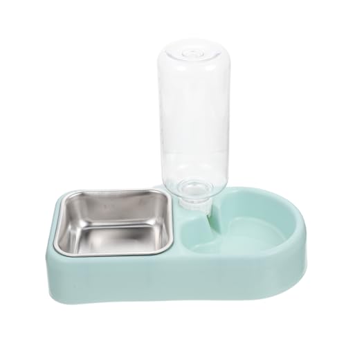 HANABASS 1 Satz Automatischer Wasserspender für Haustiere mit Abnehmbarer Futter und Wasserschüssel Rutschfestes Design für Hunde und Katzen für Innenbereich Blau Geschenkbox von HANABASS