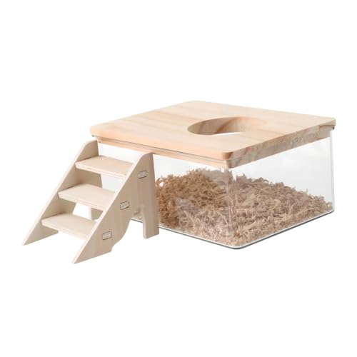 HANABASS 1 Satz Hamsterbad Sandbehälter Graben Hamstersandbad Mit Leiter Haustier Liefert Bad Hamsterübung Sandbadbehälter Für Haustiere Haustierversorgungsbad Transparent Holz HANABASS 1 Satz Hamsterbad Sandbehälter Graben Hamstersandbad Mit Leiter Haustier Liefert Bad Hamsterübung Sandbadbehälter Für Haustiere Haustierversorgungsbad Transparent Holz von HANABASS
