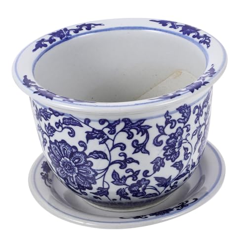 HANABASS Keramischer Blumentopf Mit Untersetzer Eleganter Pflanztopf Für Balkon Zimmerpflanzen Für Sukkulenten Und Bonsai Robuste Keramik Mit Feinem Muster Für Dekoration Im HANABASS Keramischer Blumentopf Mit Untersetzer Eleganter Pflanztopf Für Balkon Zimmerpflanzen Für Sukkulenten Und Bonsai Robuste Keramik Mit Feinem Muster Für Dekoration Im von HANABASS