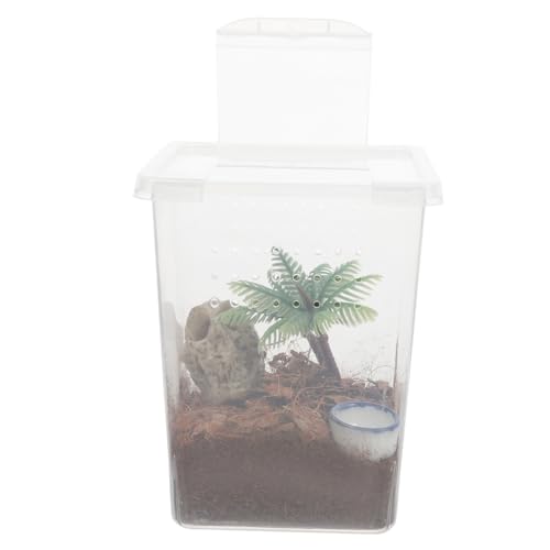 HANABASS 1 Set Haustier Spinnenbox Terrarium Zuchtbehälter Spinnengehege Zubehör Springspinnen Zubehör Springspinnen Käfig Springspinnen Lebensraum Kunststoff Reptiliengehege Abs von HANABASS