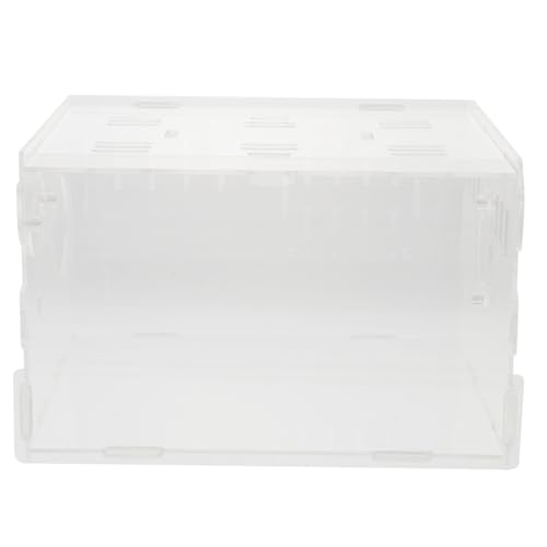 HANABASS 1 Stück Hamsterkäfig Haustierzaun Futterspender Für Vogelkäfige Automatisch Platz Heu Liner Vlies Hamsterröhren Hamster-mehrkammerversteck Waschbar Träger Critter Acryl Transparent von HANABASS