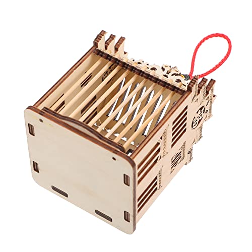 HANABASS 1 Stück Heuschreckenkäfig bodentrampolin Outdoor Wildtier Kleintierkäfig Grashüpferkäfig Holzkäfig Critter-Boxen Skimmer für Aquarien Käfige Bausatz Container hölzern Brown von HANABASS