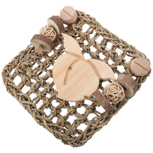 HANABASS 1stück Kaninchen-grasmatte Für Käfige Weiche Natürliche Woven-bettmatte Für Hasen Meerschweinchen Hamster Und Andere Kleintiere Robustes Langlebiges Und Sicheres Kau-Spielzeug von HANABASS