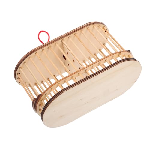 HANABASS Heuschrecken Käfig Holz Tragbarer Insektenkäfig Für Outdoor Kleintierkäfig Für Zuhause Ovaler Käfig Für Grillen Habitat Für Insektenbeobachtung von HANABASS