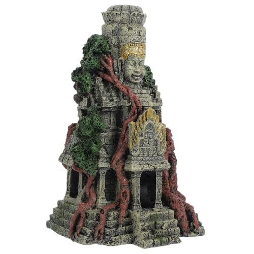 HANABASS 1 Stück Simuliertes Tempel Ornament aus Harz für Fischbecken Sichere und Pflegeleichte Aquarium Dekoration für Fische und Garnelen HANABASS 1 Stück Simuliertes Tempel Ornament aus Harz für Fischbecken Sichere und Pflegeleichte Aquarium Dekoration für Fische und Garnelen von HANABASS
