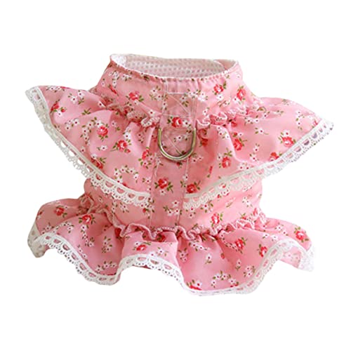 HANABASS 1 Stück Zugkraft Nutzen Für Katzen Bausatz Käfig Katzenminze Haustier Frettchen Katzenwesten Katzen-Outfit Katzengeschirr Weste Katzenspielzeug Katzenhalsband Rosy Polyester von HANABASS